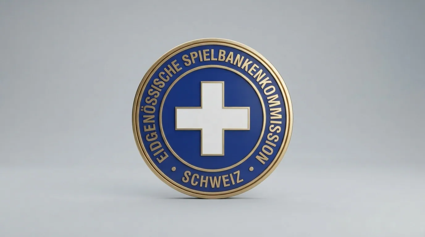 Offizielles ESBK-Schriftzug oder abstrahiertes Behördensiegel neben einem stilisierten Schweizer Pass oder einer CH-Flagge, seriös-neutral